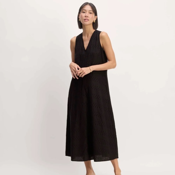 EVERLANE THE LINEN EYELET MAXI DRESS - Picture 1 of 6